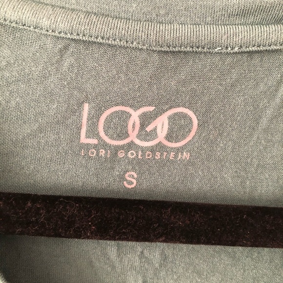 Logo by Lori Goldstein LS v-neck color block S - Picture 2 of 5